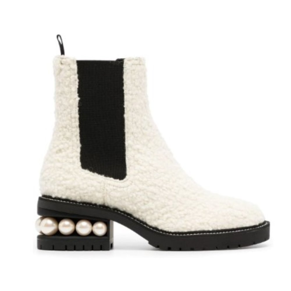 NIB NICHOLAS KIRKWOOD CASATI PEARL EMBELLISHED ANKLE BOOTS